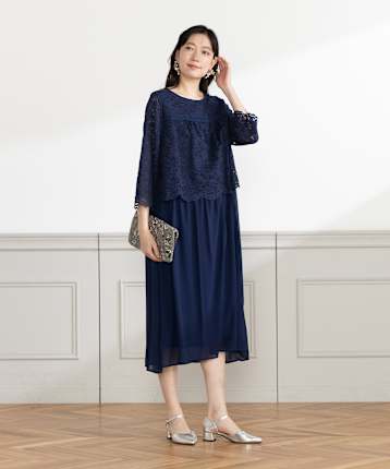 ネイビー（紺色） × グレー（灰色）のレンタルドレス一覧 | 結婚式