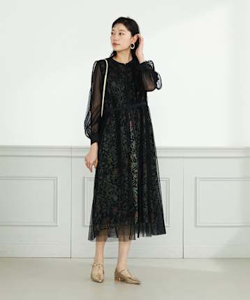 Callarus 黒 パーティードレス L カラルス公式】上品で美しいフォーマルドレス・喪服・セレモニー