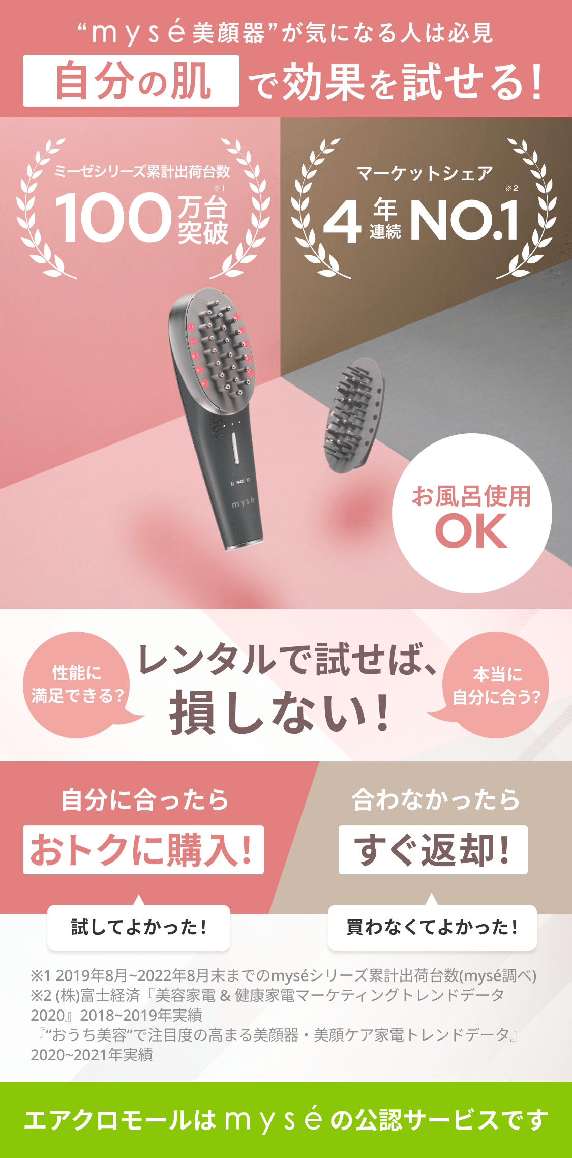 ミーゼ スカルプリフト アクティブ プラス MS82G美顔器 グレー