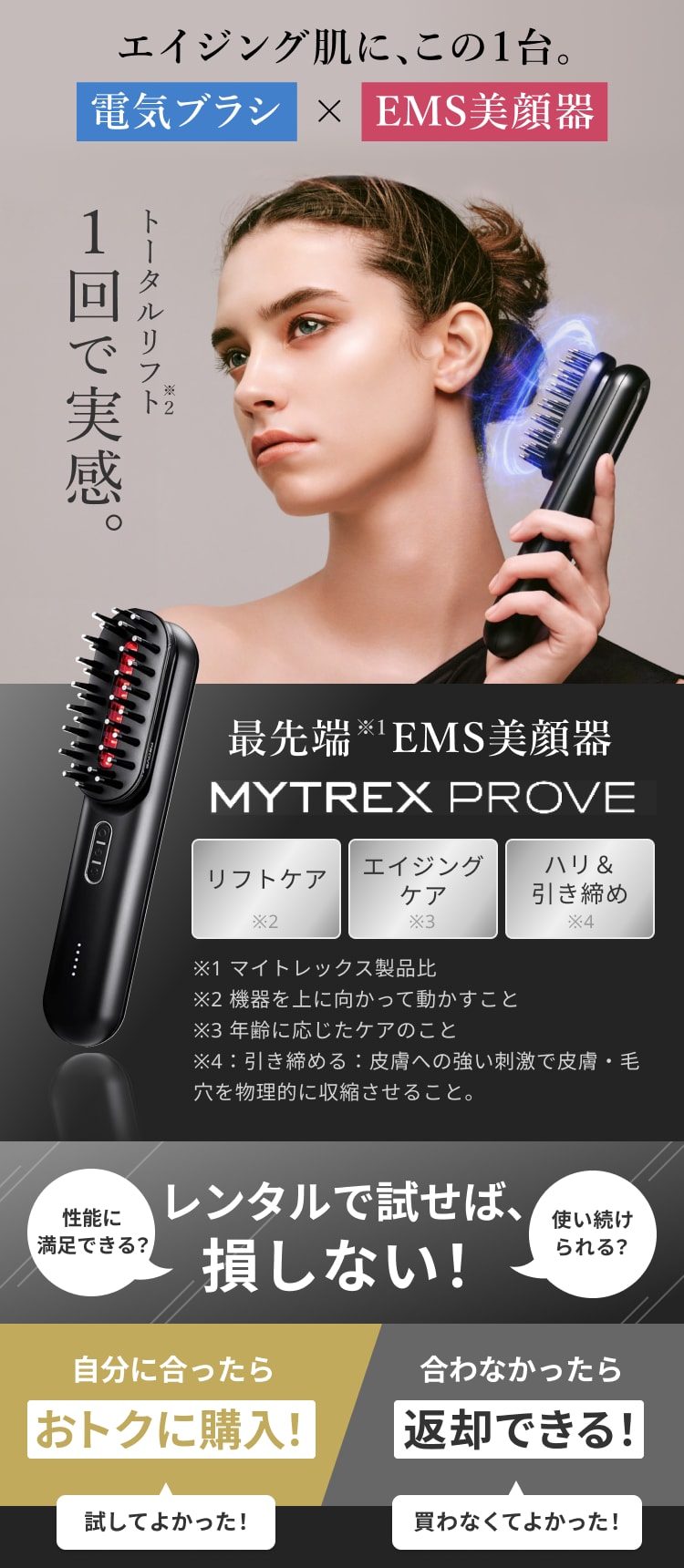 マイトレックス トータルリフト美顔器 無礼 MYTREX PROVE