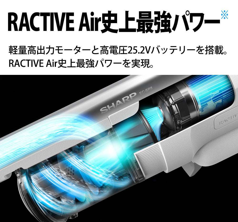2023年製 SHARP RACTIVE Air ラクティブエア EC-SR8 EC-SR8 | 掃除機：シャープ