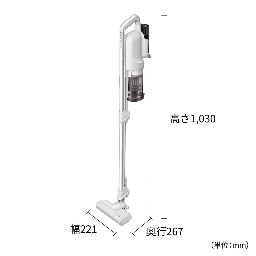 清掃家電　SHARP コードレススティック掃除機 (ホワイト) [EC-SR8-W](状態：本体状態難) シャープ コードレススティック掃除機 EC-SR8を徹底レビュー