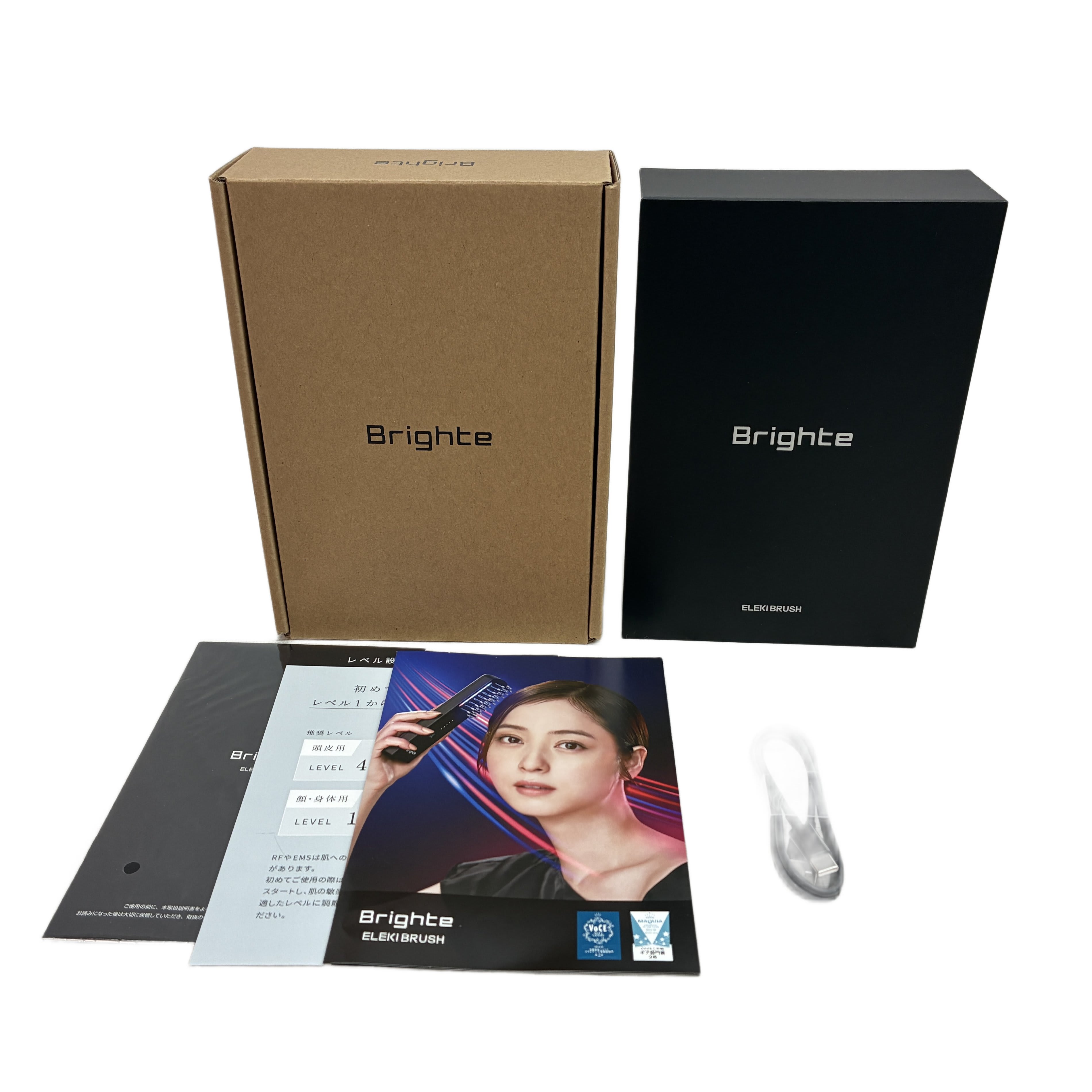 Brighte BRT-FS145B ELEKI BRUSH ブラシ型 美顔器 EM