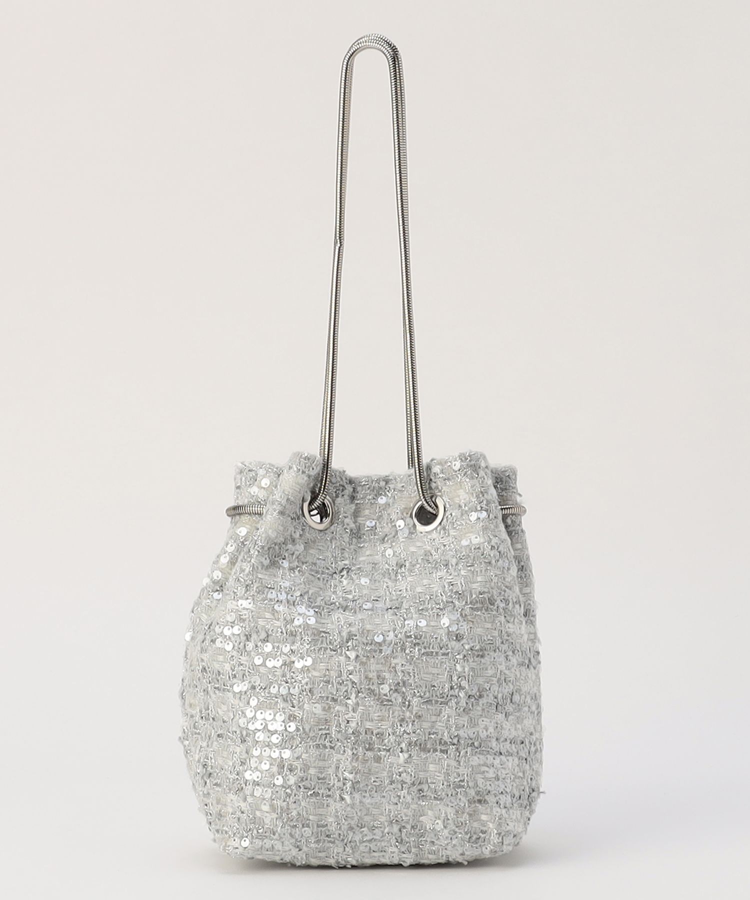 ツイード×スパンコールバッグ 二次会向けバッグ